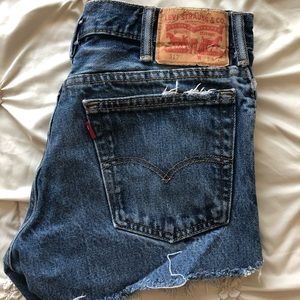 Levi’s high waisted jean shorts